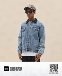 呆呆姐 A11徽章压印复古做旧牛仔夹棉外套！底特律风 超百搭！