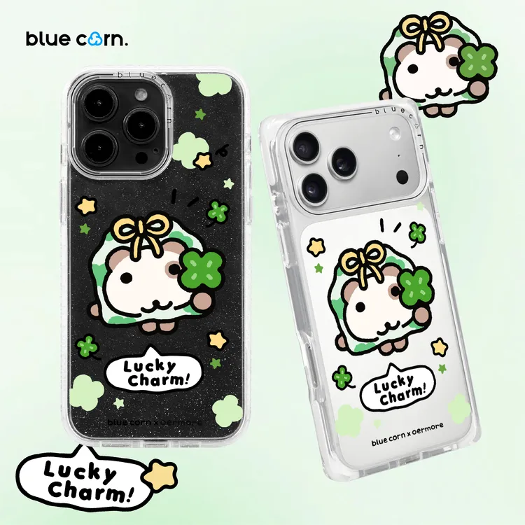 蓝色苞米联名朱小仓幸运小物适用于iPhone17/16/Pro/Max手机壳