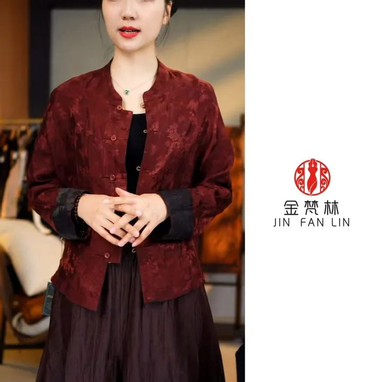 【闲敲棋子-黑红】双面穿新中式国风复古上衣外套气质