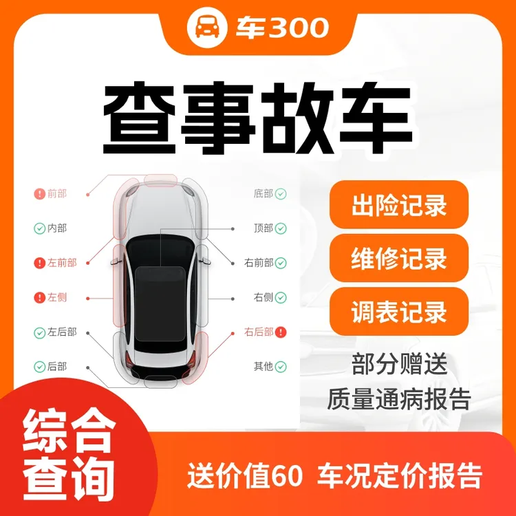 【查事故】车300查出险维保调表记录报告购物提货券商品图