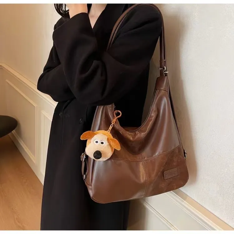 新款五背单肩斜挎托特大包女士时尚休闲百搭小众