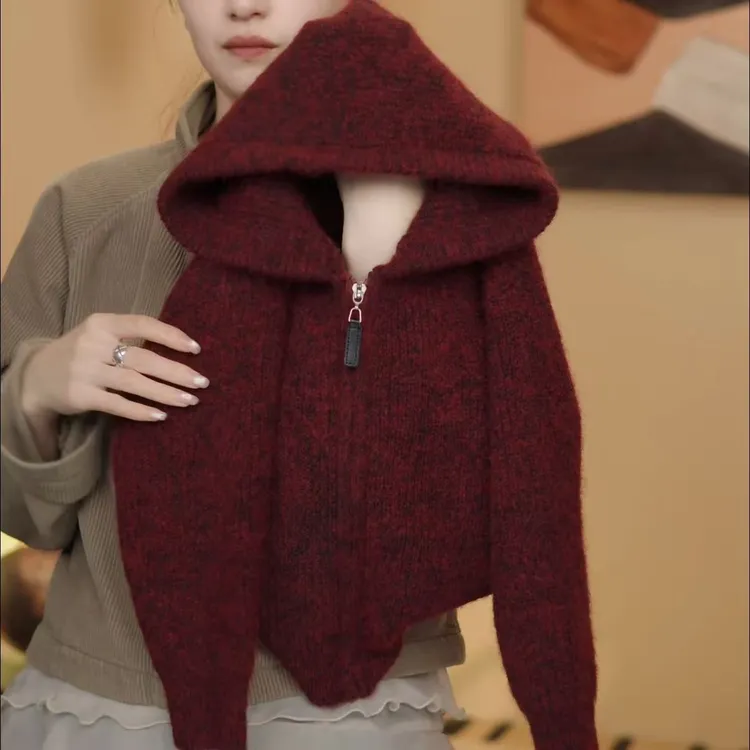 儿童针织开衫外套毛衣韩版宽松慵懒风洋气加厚保暖纯色百搭亲子装