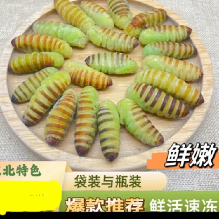 东北山珍土特产没有皮的蝉蛹，嘎嘎香(速冻发货)