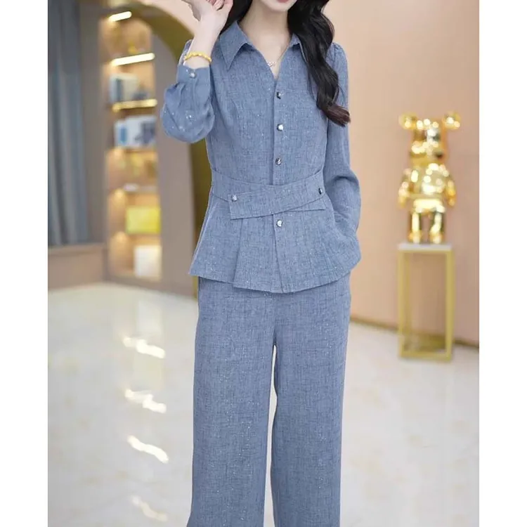 【两件套】百搭套装2025春秋新款显瘦设计感遮肉两件套裤子JT0002