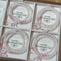 SG3071-［三圈小葫芦串］粉水晶施华洛手串均有色差瑕疵多样发