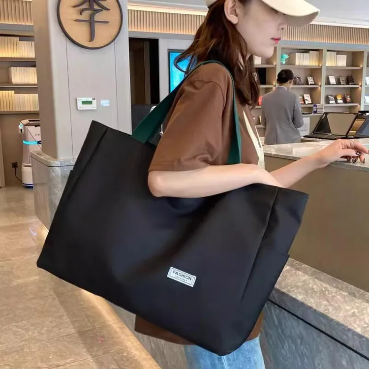 FAVMARTHA.大容量防水购物袋休闲简约通勤托特大包通勤托特包休闲