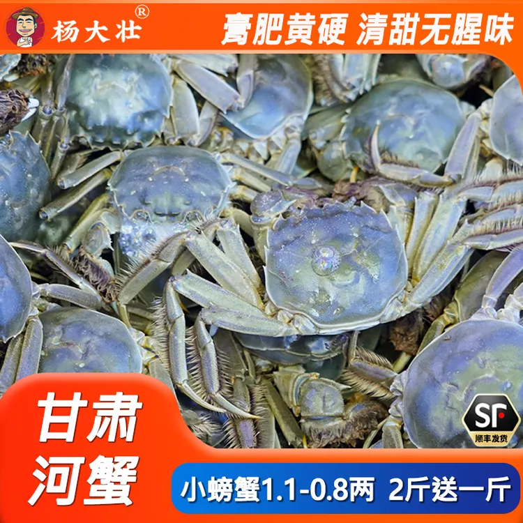 【两斤送一斤】甘肃活蟹公母混装母蟹1.1-0.8两公蟹1.3-1.1两活蟹膏肥黄硬清甜