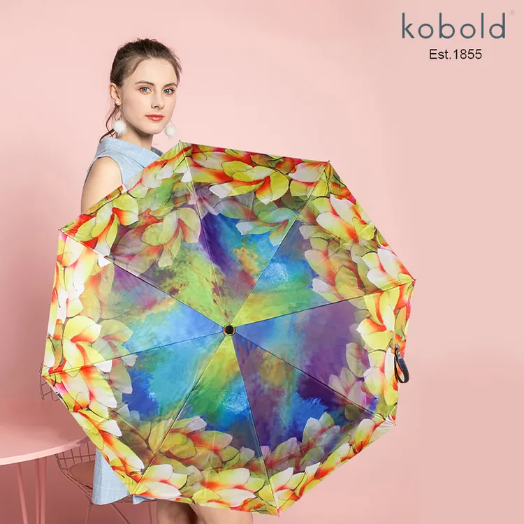 Kobold德国太阳伞女遮阳防晒防紫外线晴雨伞两用复古黑胶小巧便携