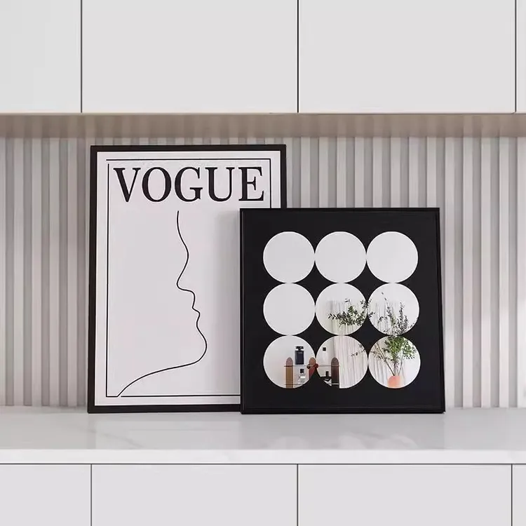 电视柜装饰品摆画客厅入户玄关鞋柜摆画黑白高级感艺术民宿装饰画