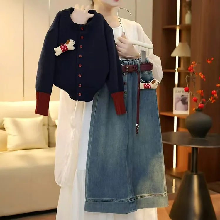 女童毛衣开衫春秋装2025新款儿童卡通上衣韩版女孩针织毛线衣洋气