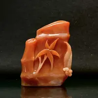 一心印社 篆刻老挝石异形闲章竹节1.8*4*6.5厘米