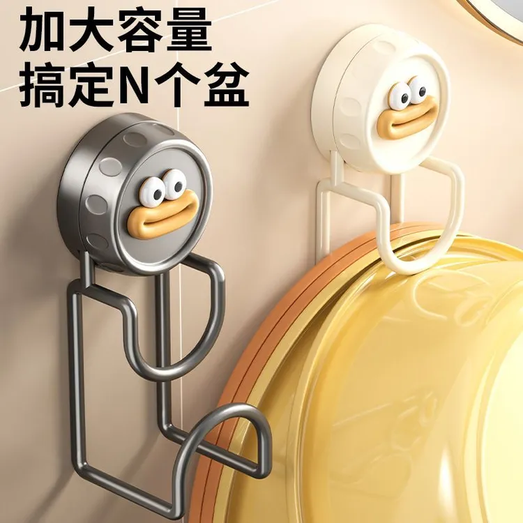 吸盘挂钩脸盆架墙上壁挂免打孔卫生间置物架浴室面盆架收纳架挂钩