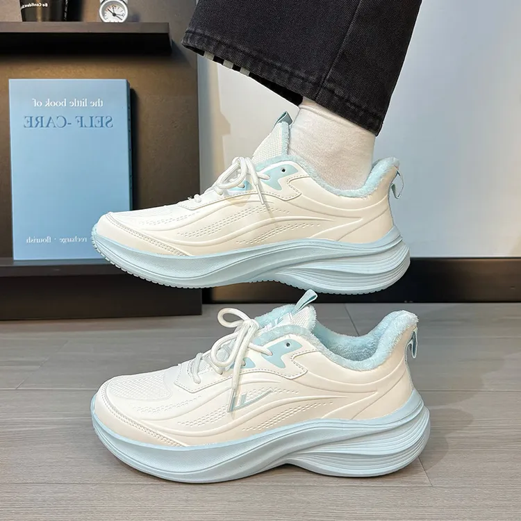 回力冰晶蓝运动鞋男加绒2025冬季新款百搭保暖时尚轻便情侣跑步鞋