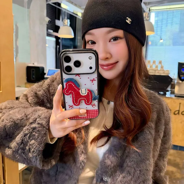 蝴蝶结小马适用苹果15Pro手机壳13/XSMax/xr/12女16/14p