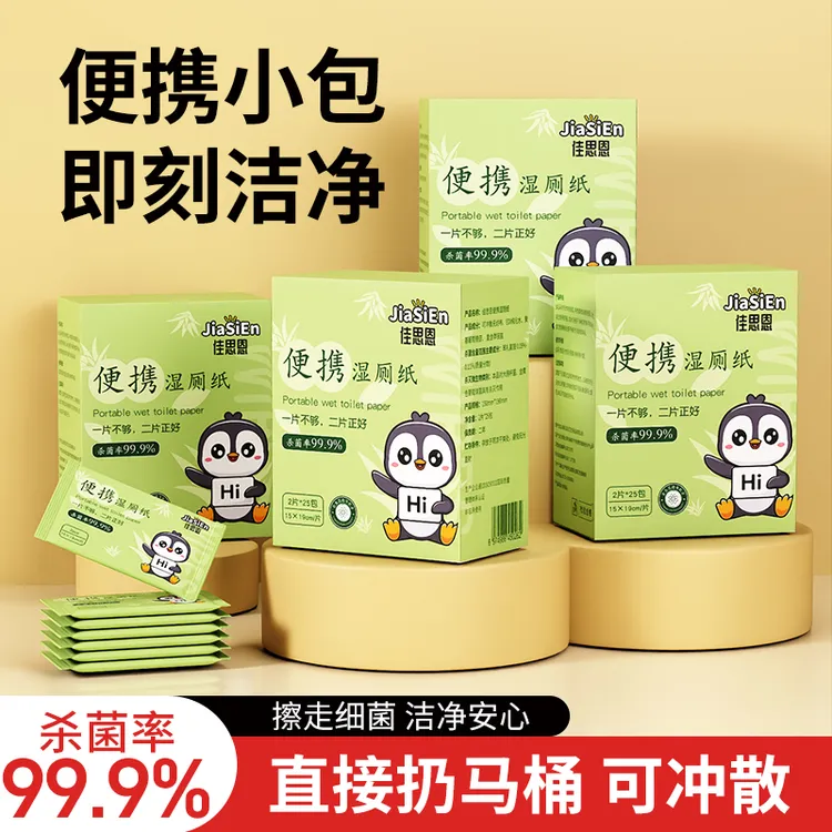 佳思恩湿厕纸加大加厚专用母婴清洁学生孕妇擦屁屁独立包装湿厕纸
