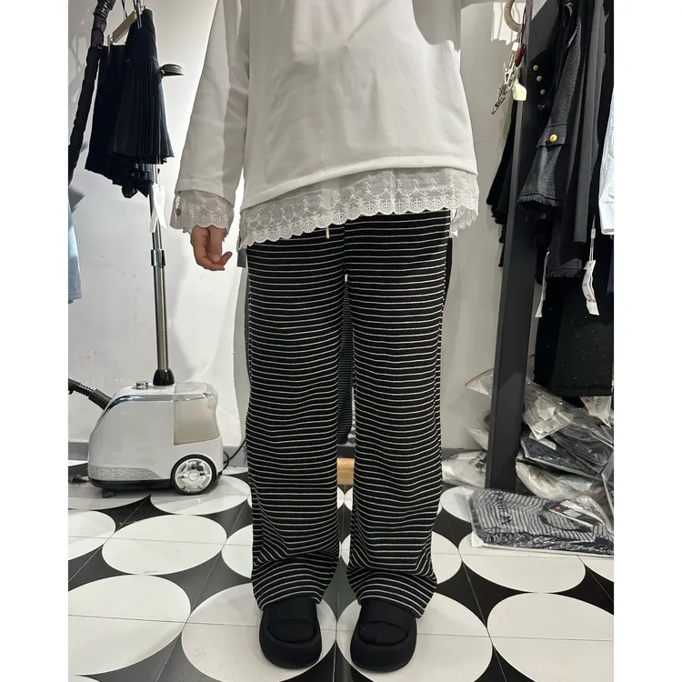 【实体店高品质】孕妈妈糯米裤加绒条纹裤