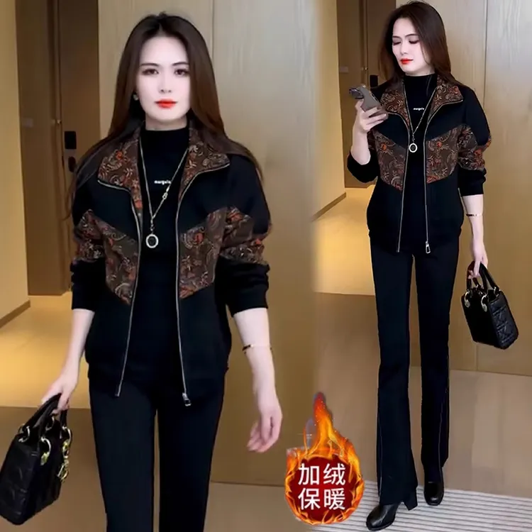 加绒加厚时尚短外套女2025春秋新款洋气显瘦百搭小个子夹克衫上衣