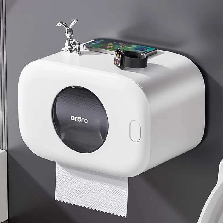 卫生间厕纸盒壁挂式厕所纸巾盒抽纸卷纸卫生纸置物架手纸吸盘挂架