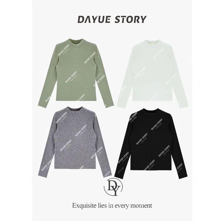 DAYUE【Q弹T】具显瘦~太好穿了软糯亲肤舒适！秋冬百搭圆领长袖T恤