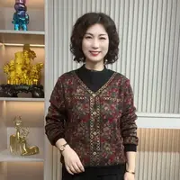 妈妈装流行时尚潮牌女装宽松冬装加绒冬款内搭独特漂亮装休闲长袖