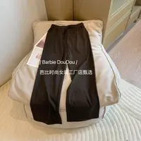 【豆子推荐】 7580 秋季慵懒感高腰韩系直筒糯米裤百搭小个子