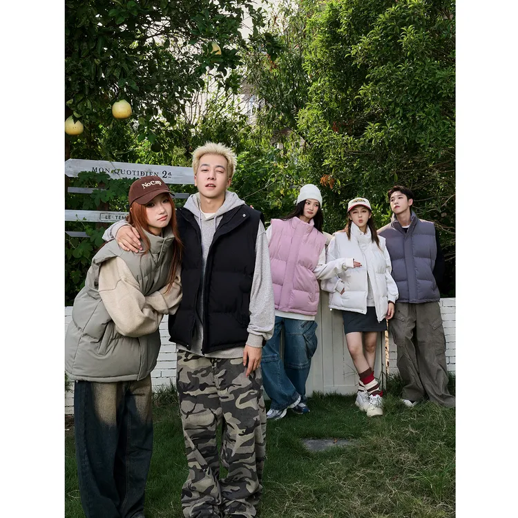 冬季叠穿无袖棉马甲情侣加厚棉服坎肩外套宽松百搭保暖休闲上衣潮