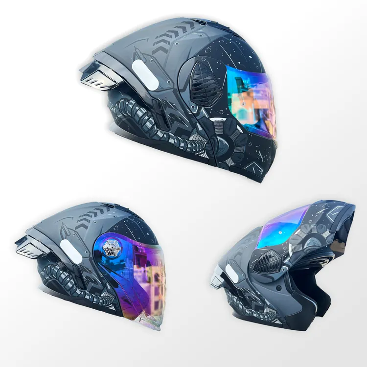 NBTK揭面盔四分之三盔小壳体头盔可拆卸头盔多功能3C成人男士头盔