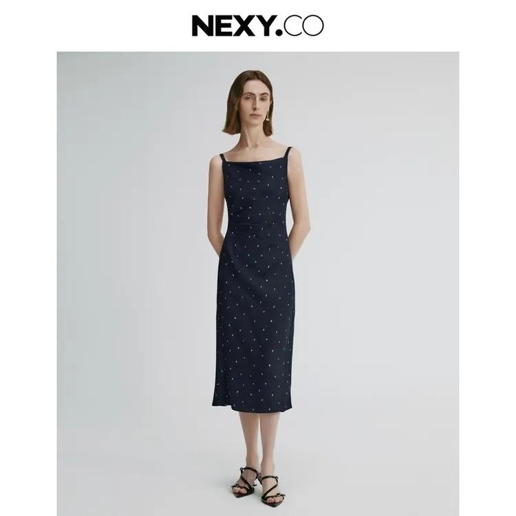 NEXY.CO/奈蔻丝绸连衣裙|25年爆款|高贵|高级感轻奢|XF05506Q7