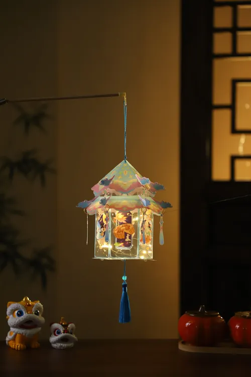 【买一送一】中秋灯笼古风宫灯手提花灯儿童diy手工材料包汉服配饰