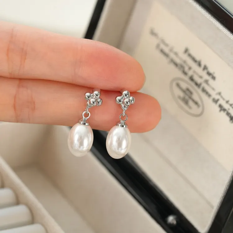 因缺斯汀饰品 铜合金仿珍珠耳饰 【温柔具象】欧阳娜娜同款耳钉耳夹