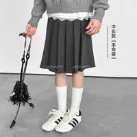 【本命裙】375G磨毛斜纹中长款百褶裙