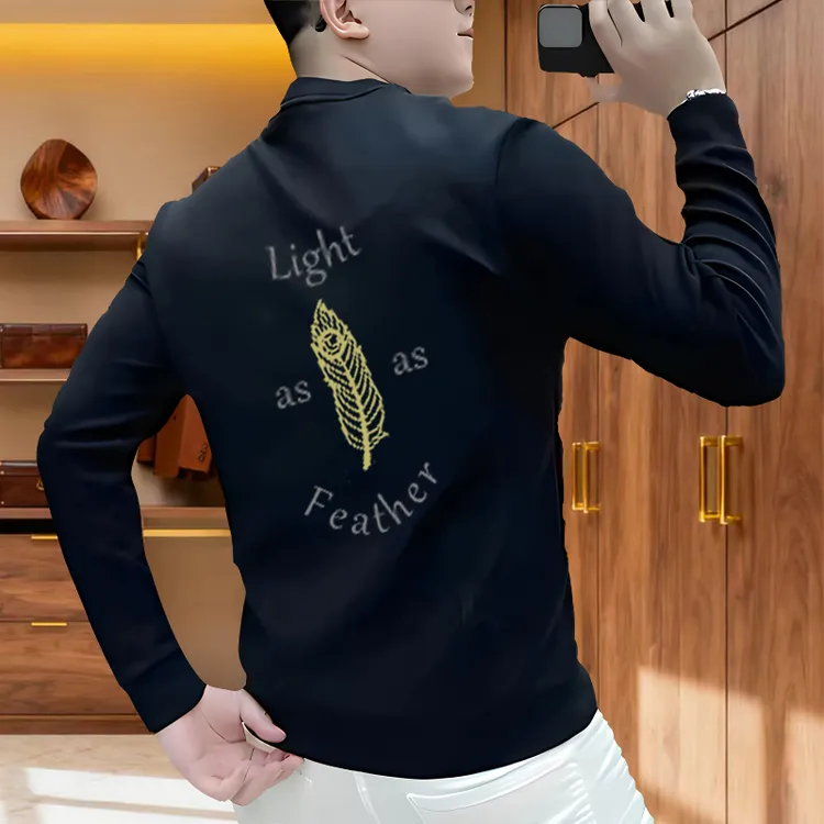2025秋冬季男士潮牌印花圆领卫衣宽松休闲打底衫加绒长袖上衣服男