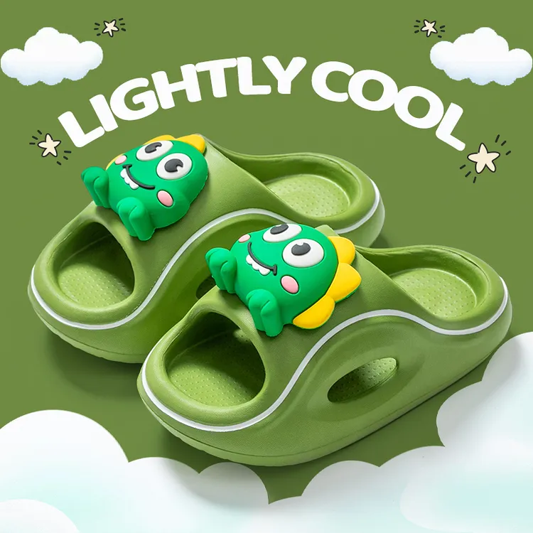 卡通恐龙儿童拖鞋EVA宝宝外穿可爱软底室内户外耐磨透气拖鞋