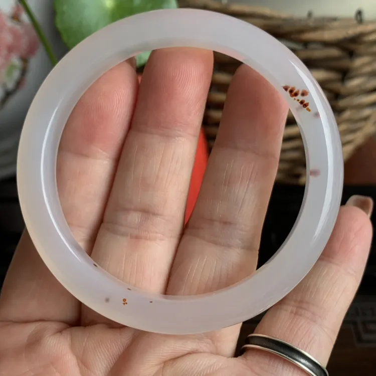 089天然玛瑙手镯紫罗兰飘红草女款特别红水草送妈妈送老婆礼物