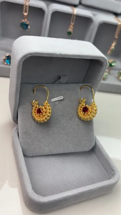 铜合金耳饰 女民族风金色耳圈