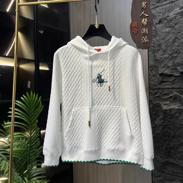 带帽男连帽修身卫衣保暖拼接休闲字母运动秋季上衣580