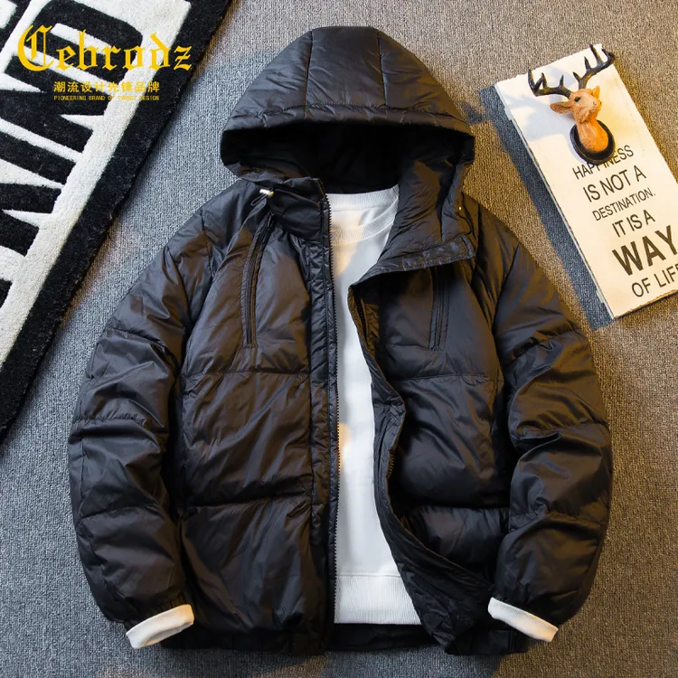 法国Cebrodz高绒加厚绒羽绒服男冬季男士保暖户外机能连帽外套男