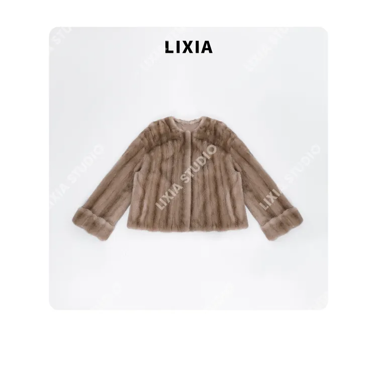 LIXIA【琥珀枫糖】顶奢稀有丹麦进口帕斯条水貂-D9800