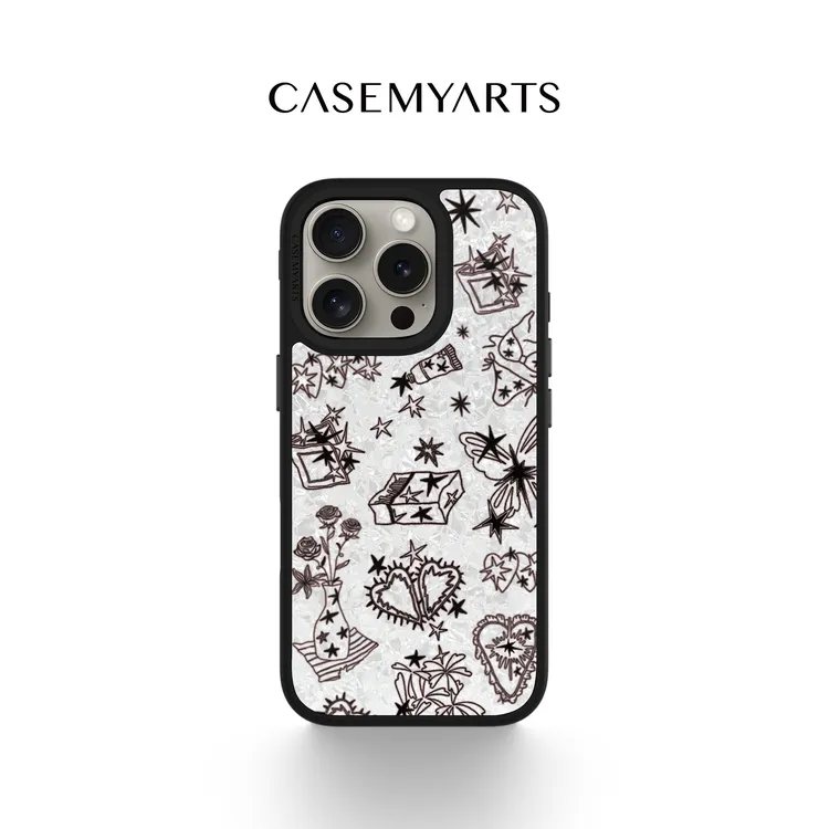 CASEMYARTS梦幻星贝轻薄防摔磁吸手机壳适用苹果17/16/15/Pro/Max