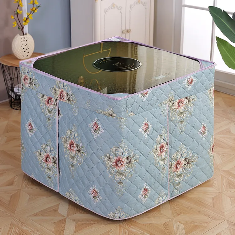 电暖桌罩套正方形桌布防水pu皮现代简约烤火桌罩套桌布罩电炉罩套