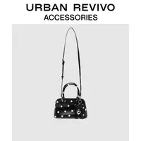 URBAN REVIVO2025秋季新款女士波点挂件手提斜挎包UAYB50202