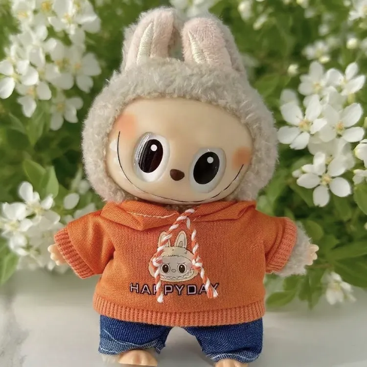 仅衣服 一二代到手四件套娃衣挂件拉布布娃衣FEAR连帽卫衣套装