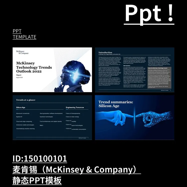 PPT模板 · 麦肯锡（McKinsey）咨询公司 静态184页 ID:150100101  