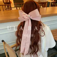 【喜儿ula】10-23-3「画报女郎」复古质感蝴蝶结大号飘带弹簧夹