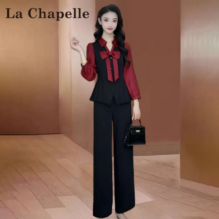【拉夏】品牌阔太太显瘦时尚套装女2025早秋新款洋气轻奢爆款两件套