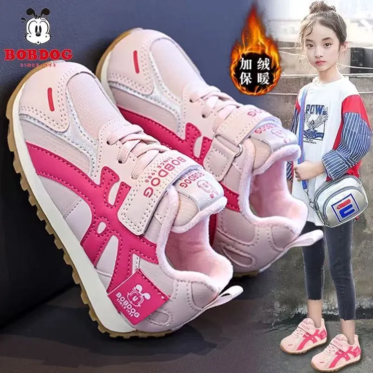 巴布豆2025秋季新款儿童软底皮面爆款阿甘鞋女孩鞋时尚百搭童鞋