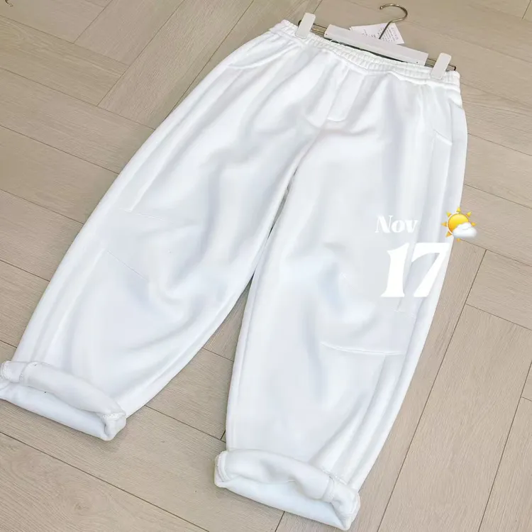 【WJ大码】冬款玉9086加绒休闲裤白色（2-6）