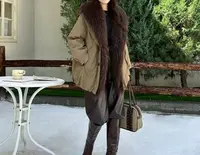 ZH436【座山雕】貉子毛鹅绒服｜慵懒大领 软糯舒适 日常出街整活款