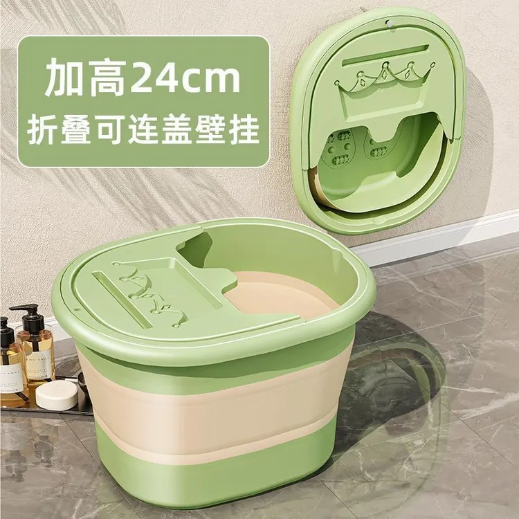 可折叠泡脚桶家用便携式足浴盆过小腿洗脚盆按摩养生洗脚桶保温gh