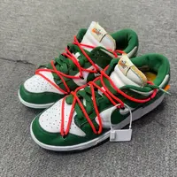 41码 二手95新 Nike OW dunk 白绿 潮鞋